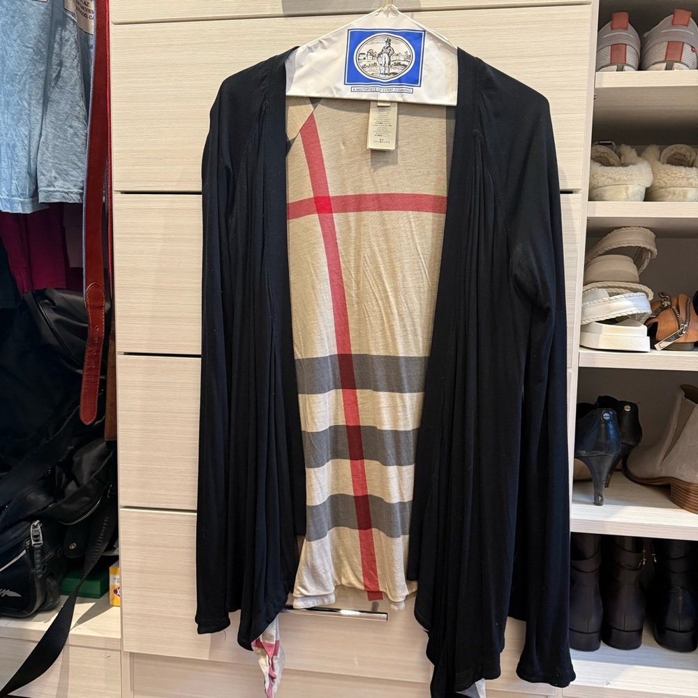 Burberry Brit Gray and Black Cardigan